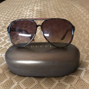 Gucci aviator sunglasses , large size , worn